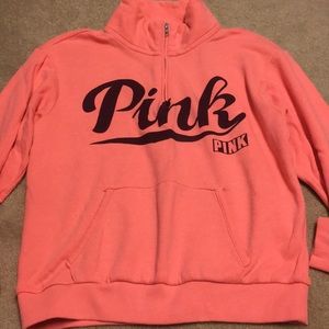 PINK half zip sweatshirt